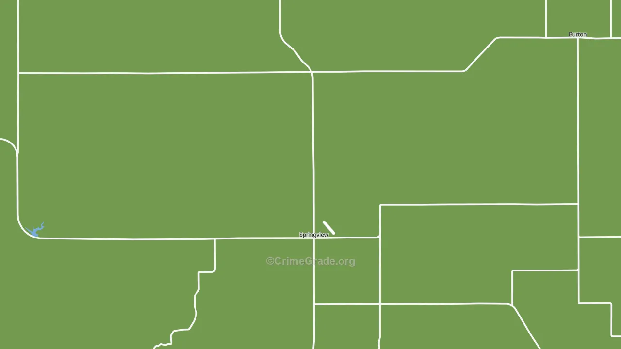 Springview, NE Map of Vehicle Theft Rates