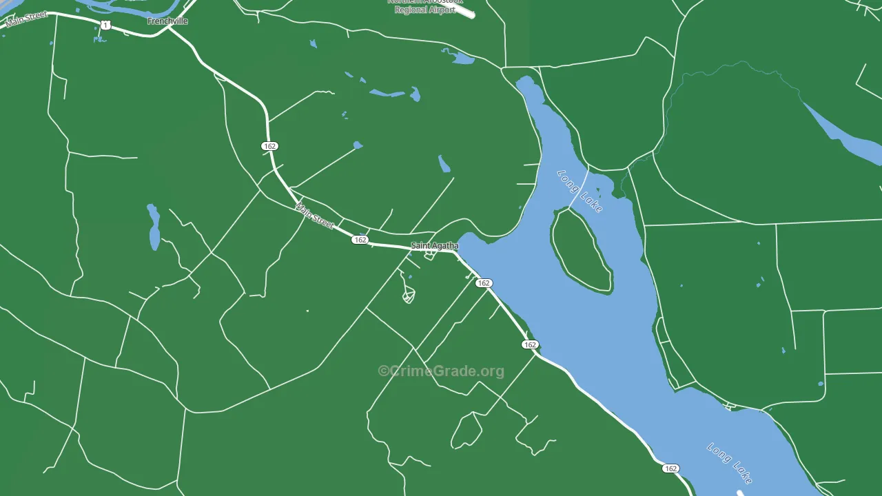 St. Agatha, ME Map of Vehicle Theft Rates