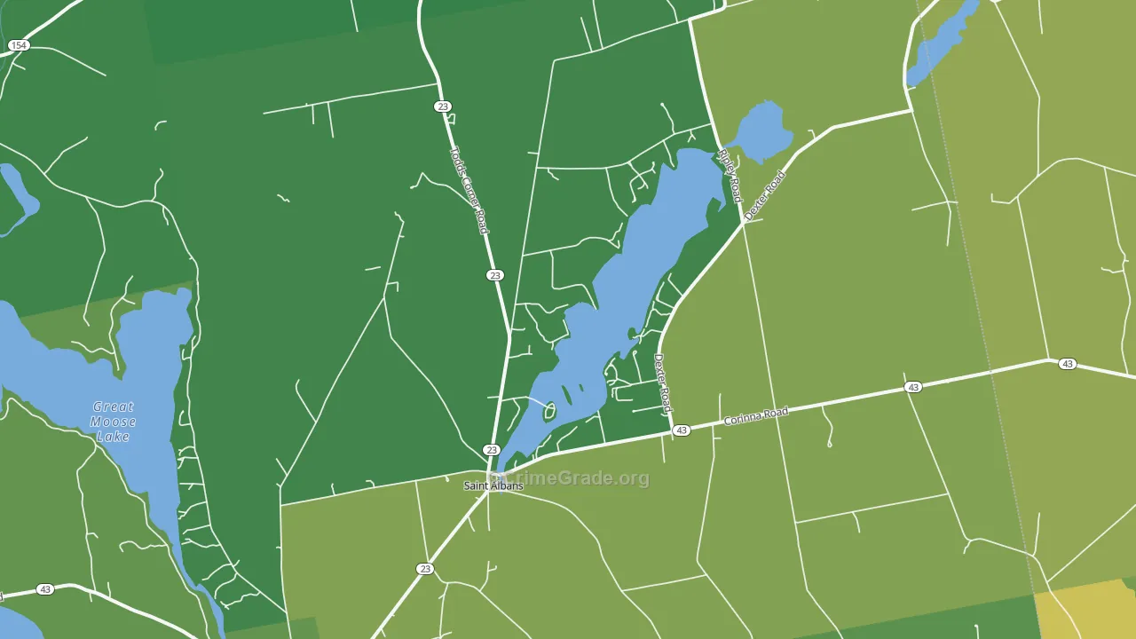 St. Albans, ME Map of Vehicle Theft Rates