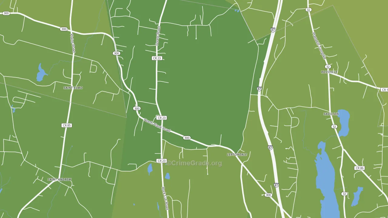St. Andrew, NY Map of Vehicle Theft Rates
