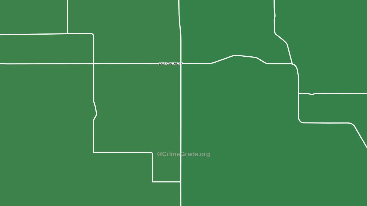 St. Anthony, ND Map of Vehicle Theft Rates