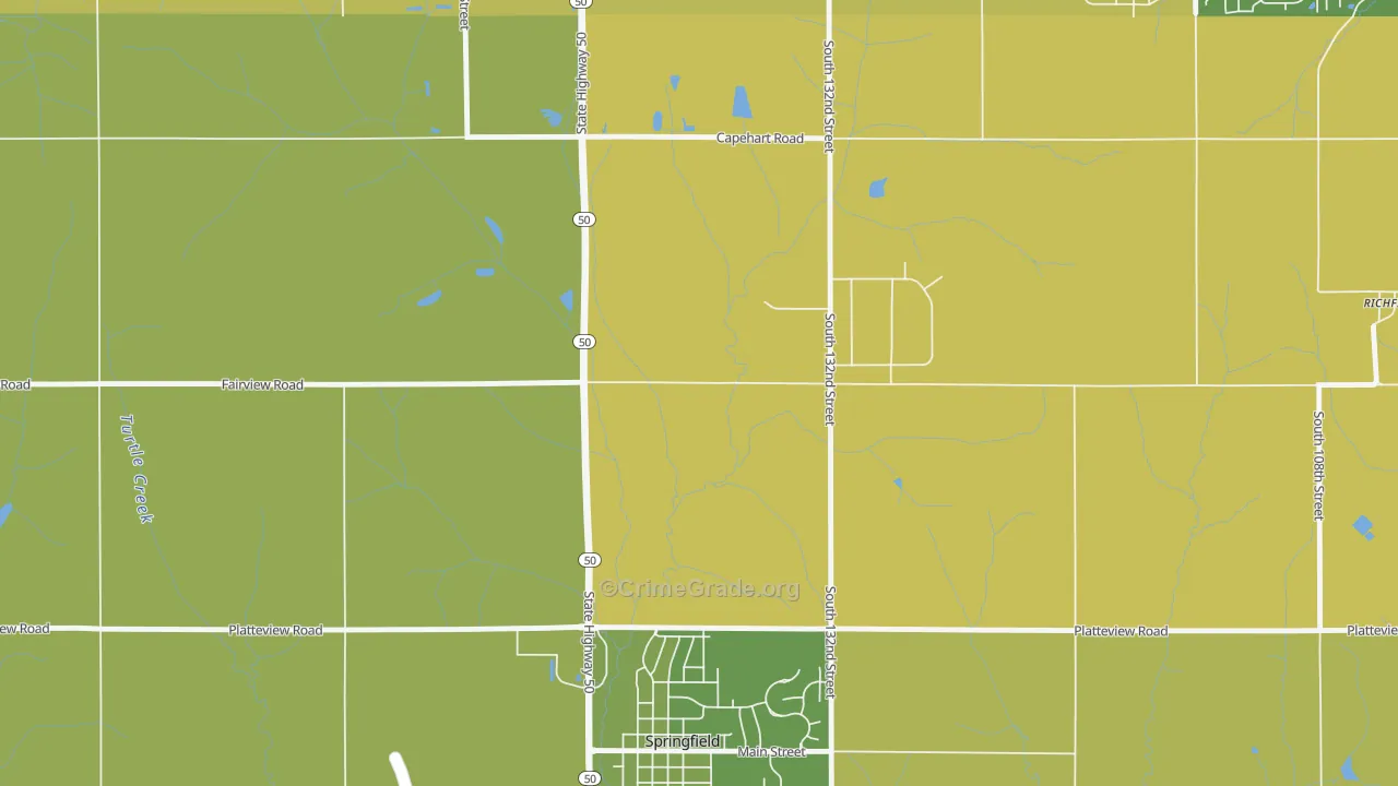 St. Columbans, NE Map of Vehicle Theft Rates