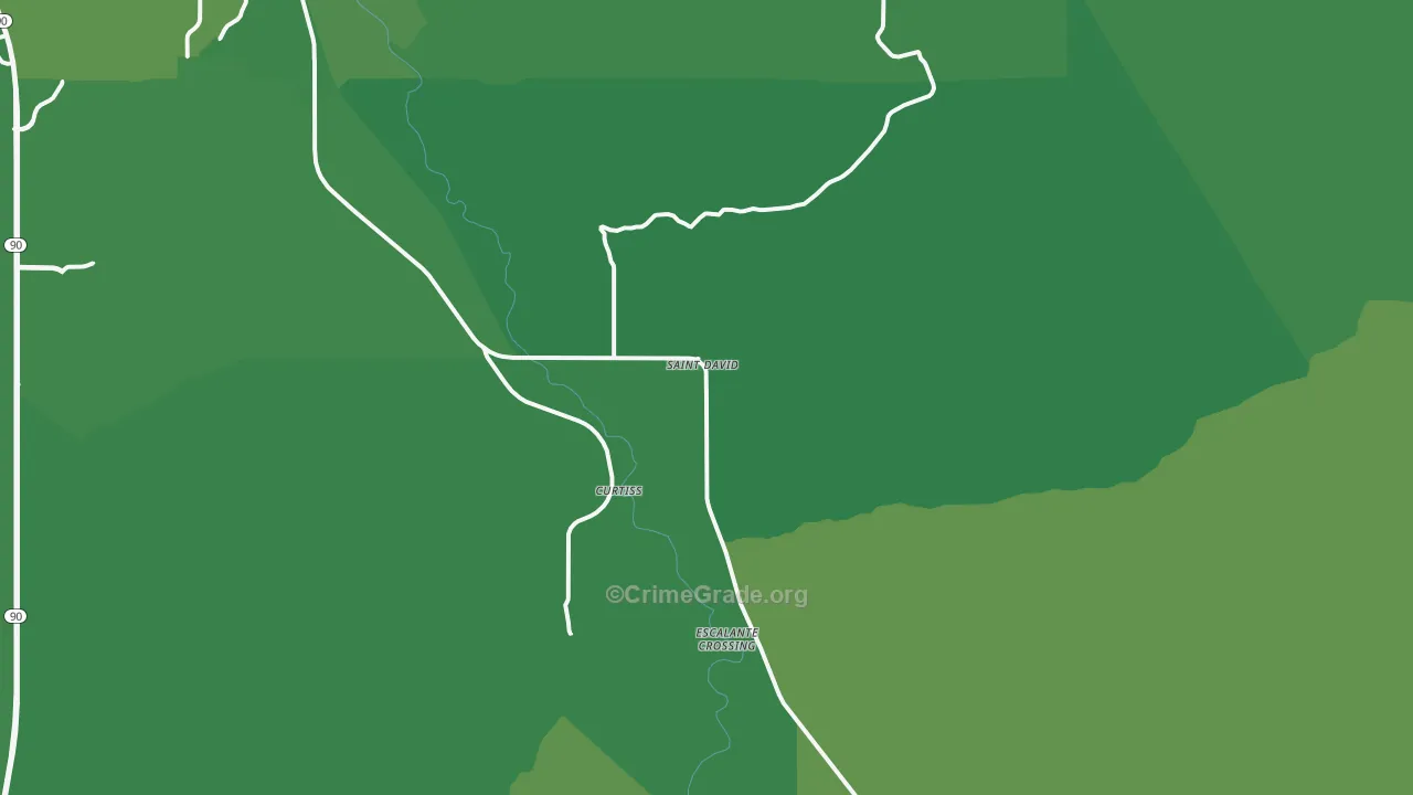 St. David, AZ Map of Vehicle Theft Rates