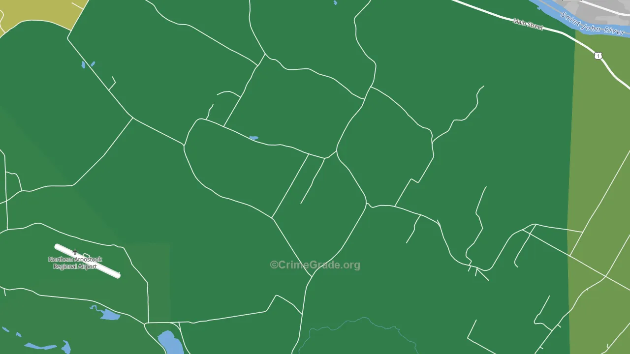 St. David, ME Map of Vehicle Theft Rates