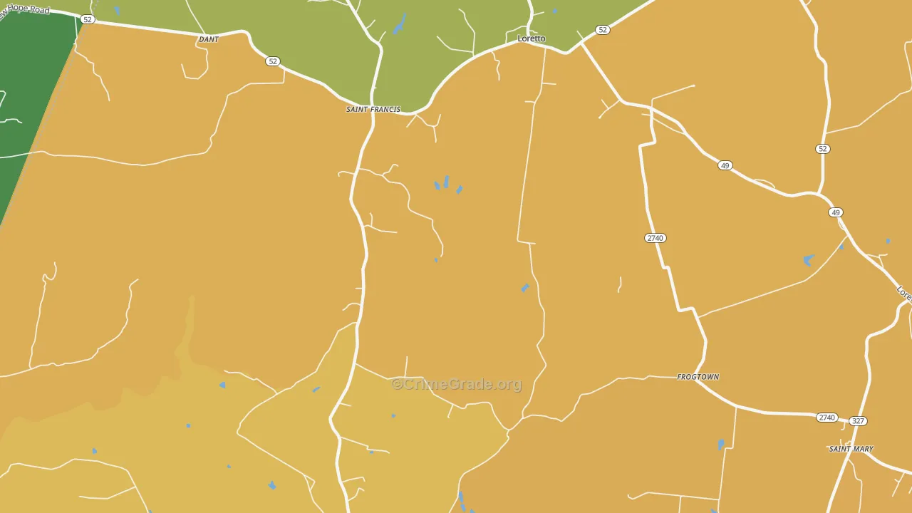 St. Francis, KY Map of Vehicle Theft Rates