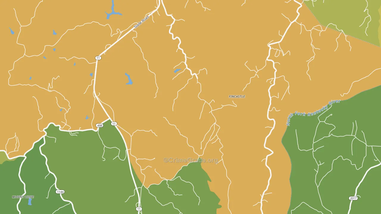 St. Helens, KY Map of Vehicle Theft Rates