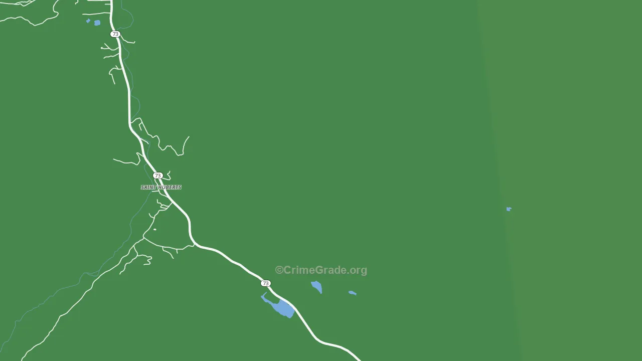 St. Huberts, NY Map of Vehicle Theft Rates