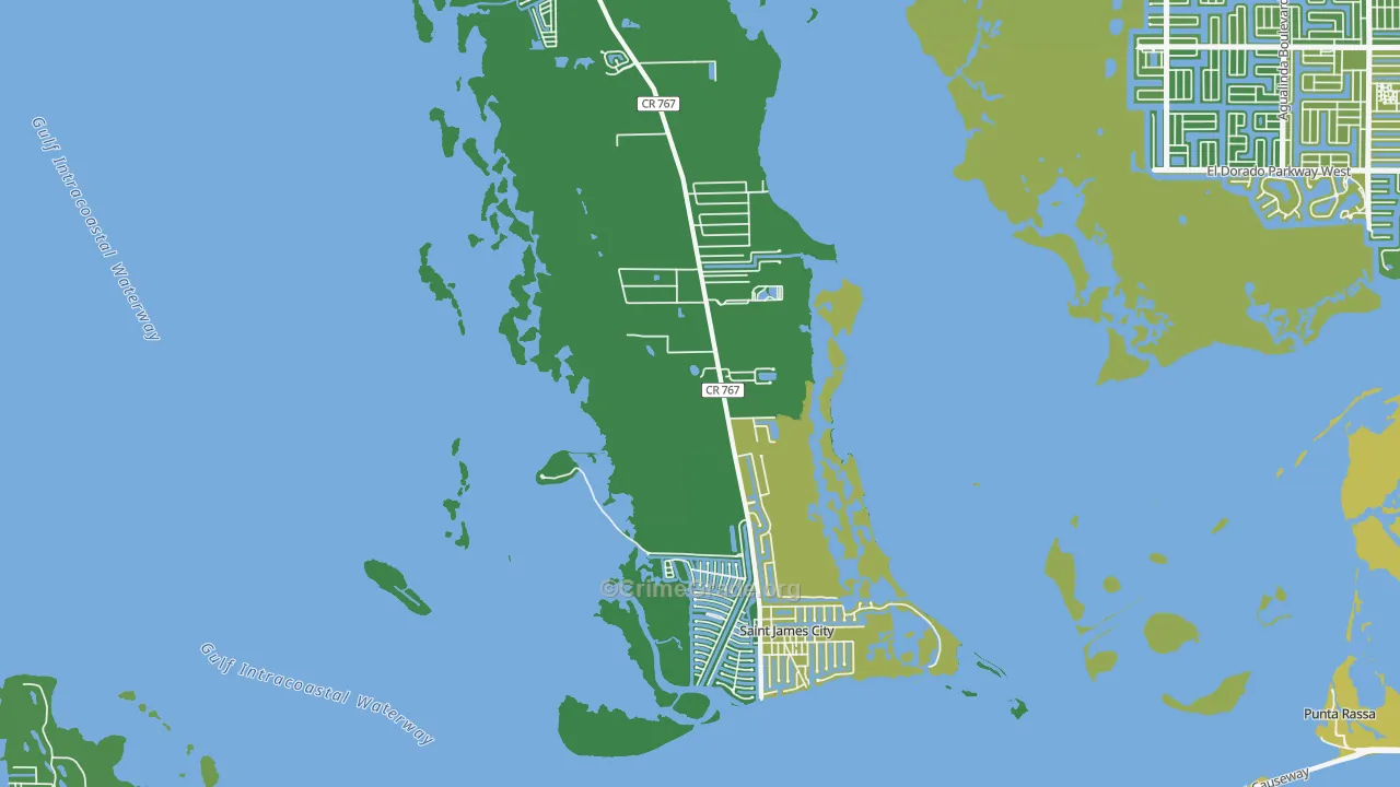 St. James City, FL Map of Vehicle Theft Rates