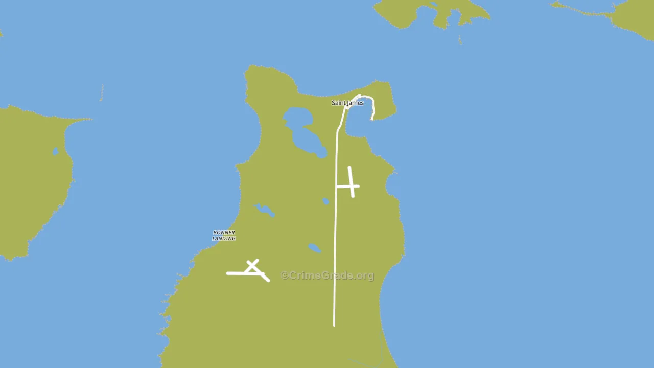 St. James, MI Map of Vehicle Theft Rates