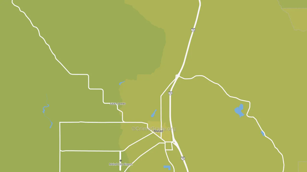 St. Johns, ID Map of Vehicle Theft Rates
