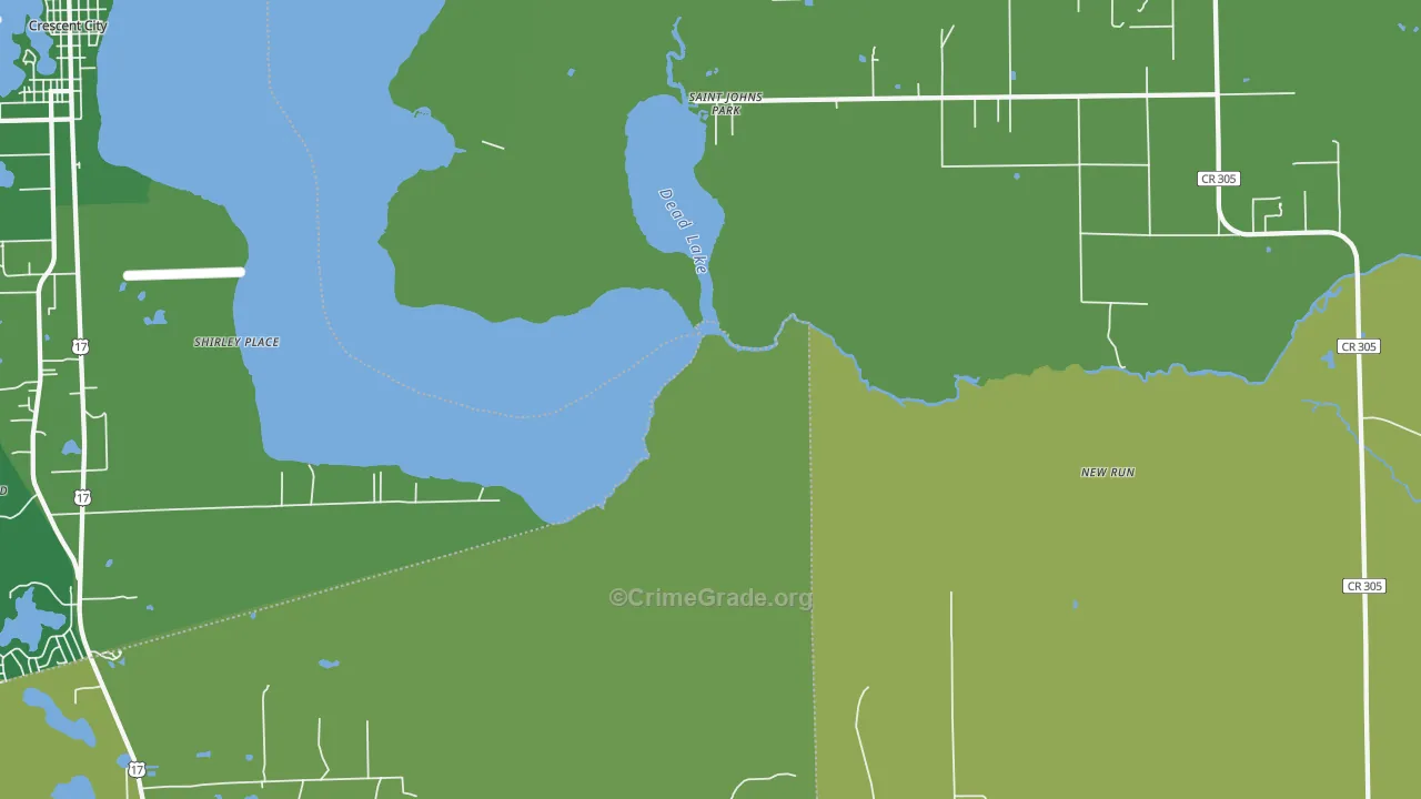 St. Johns Park, FL Map of Vehicle Theft Rates
