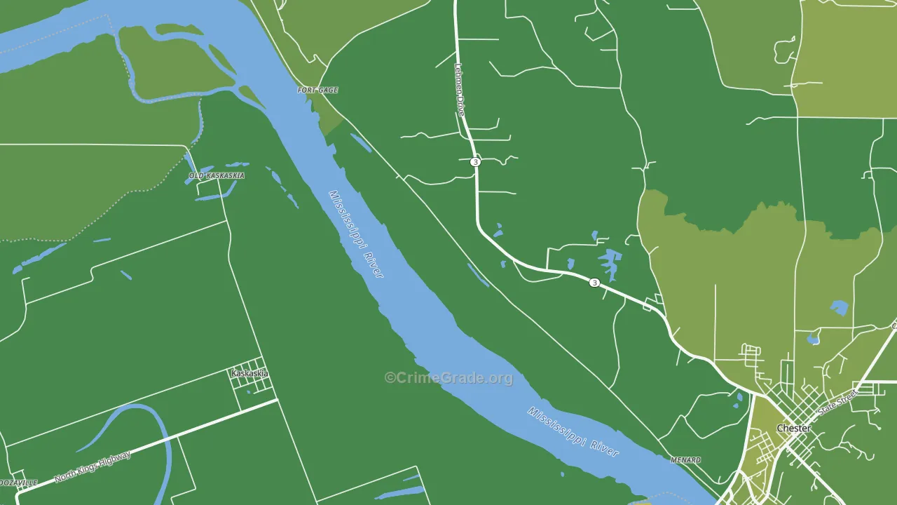 St. Mary, IL Map of Vehicle Theft Rates