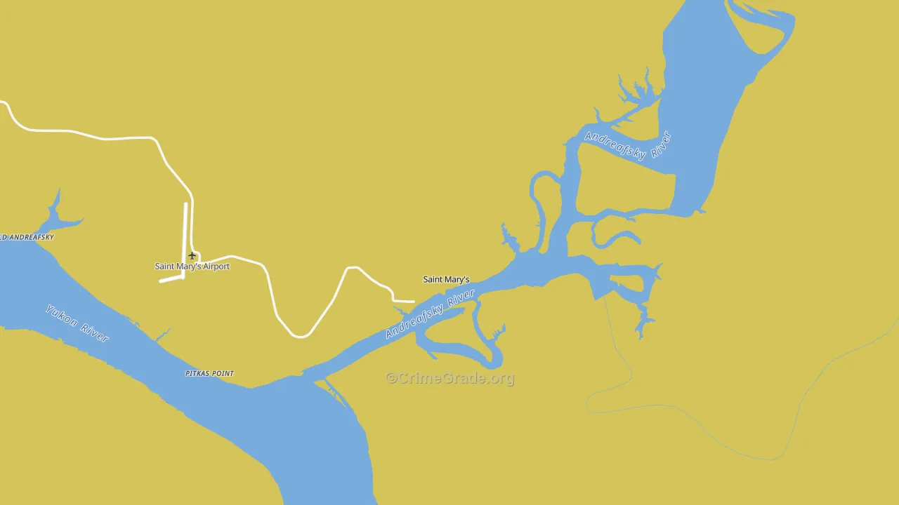 St. Marys, AK Map of Vehicle Theft Rates