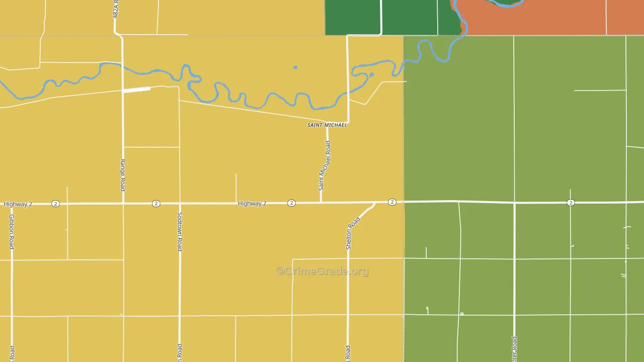 St. Michael, NE Map of Vehicle Theft Rates