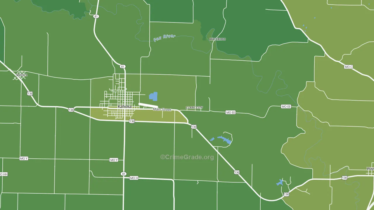St. Patrick, MO Map of Vehicle Theft Rates