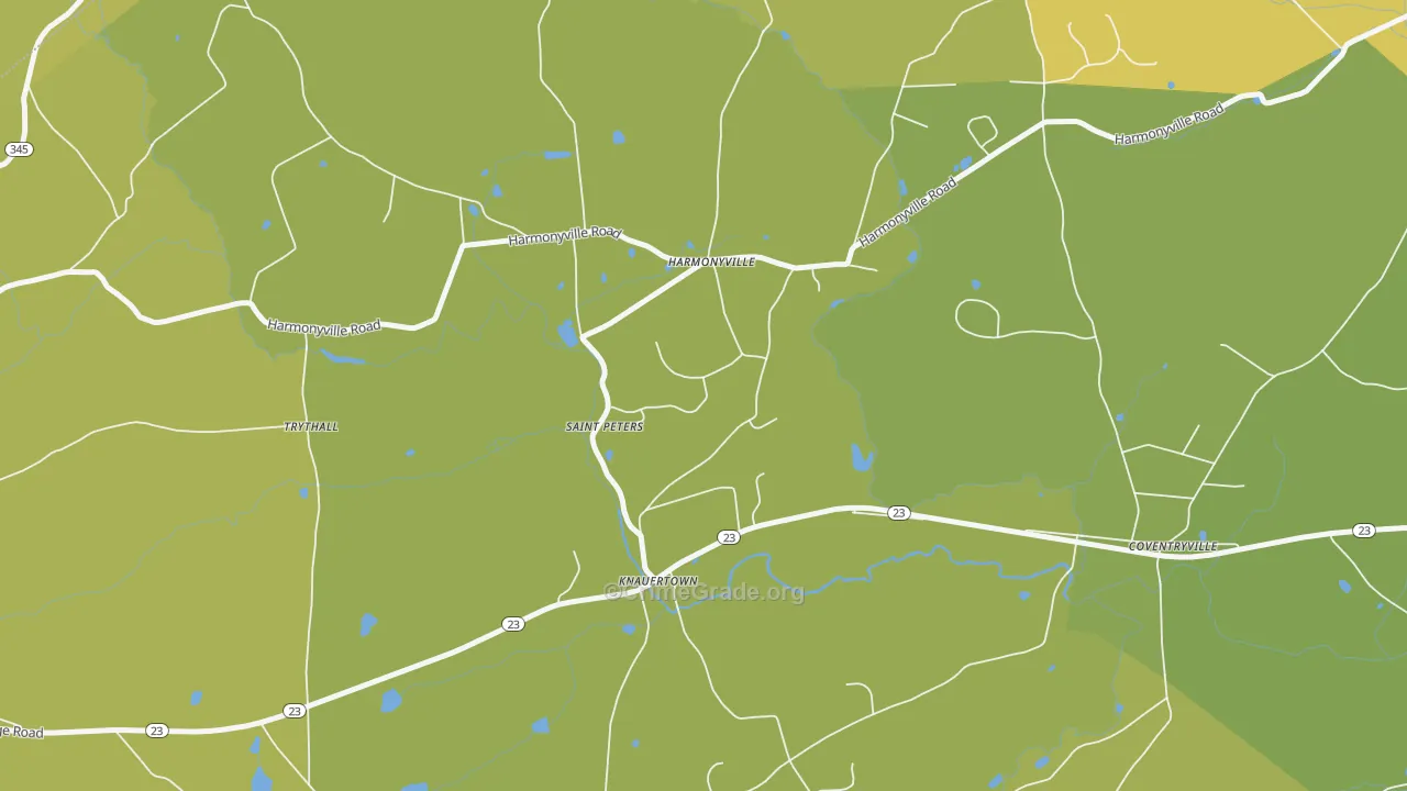 St. Peters, PA Map of Vehicle Theft Rates