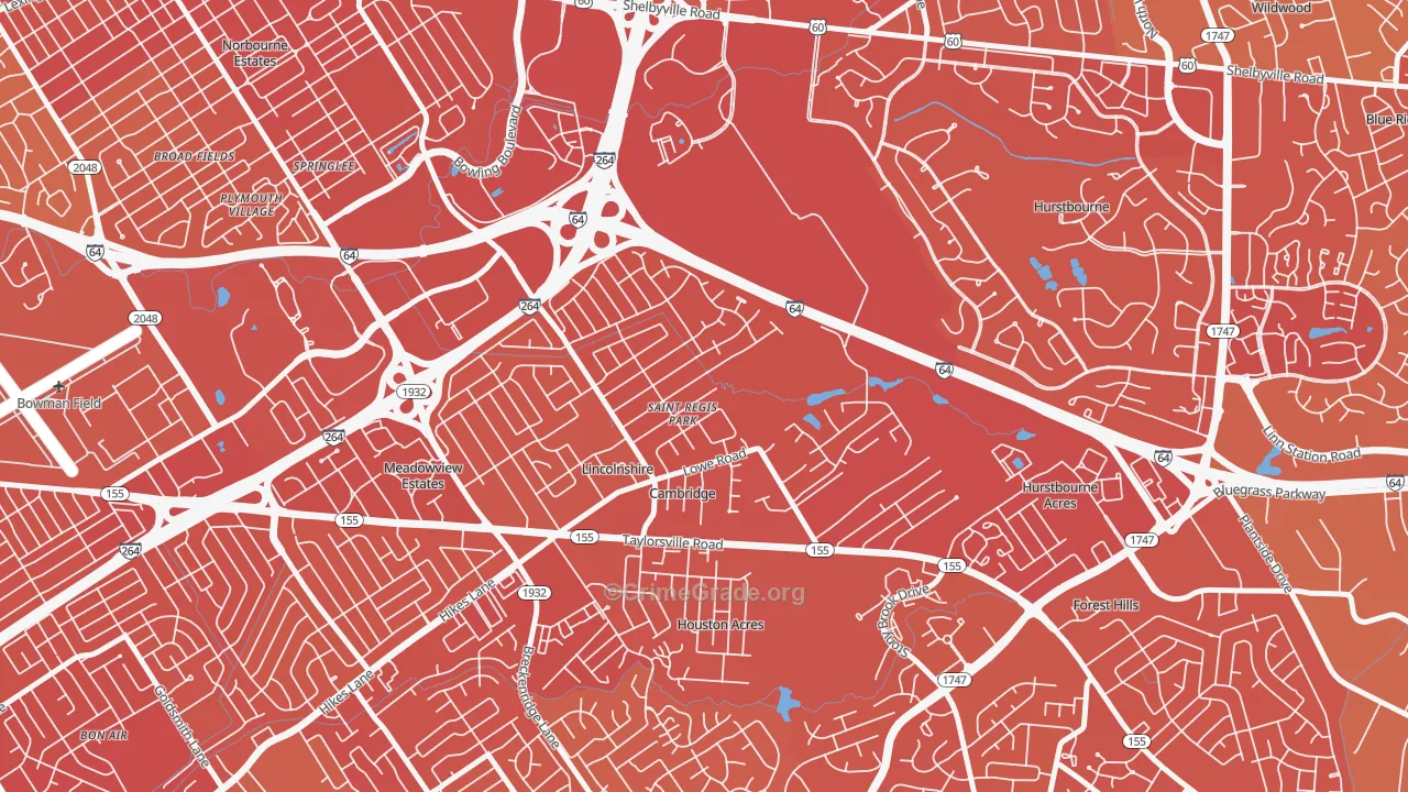 St. Regis Park, KY Map of Vehicle Theft Rates