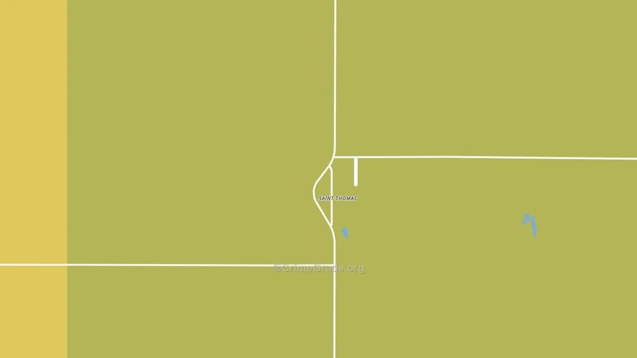 St. Thomas, ND Map of Vehicle Theft Rates