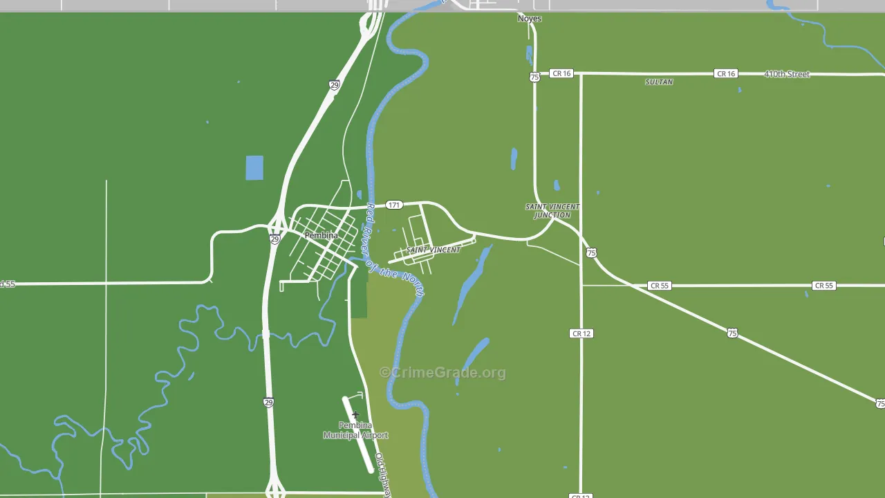 St. Vincent, MN Map of Vehicle Theft Rates