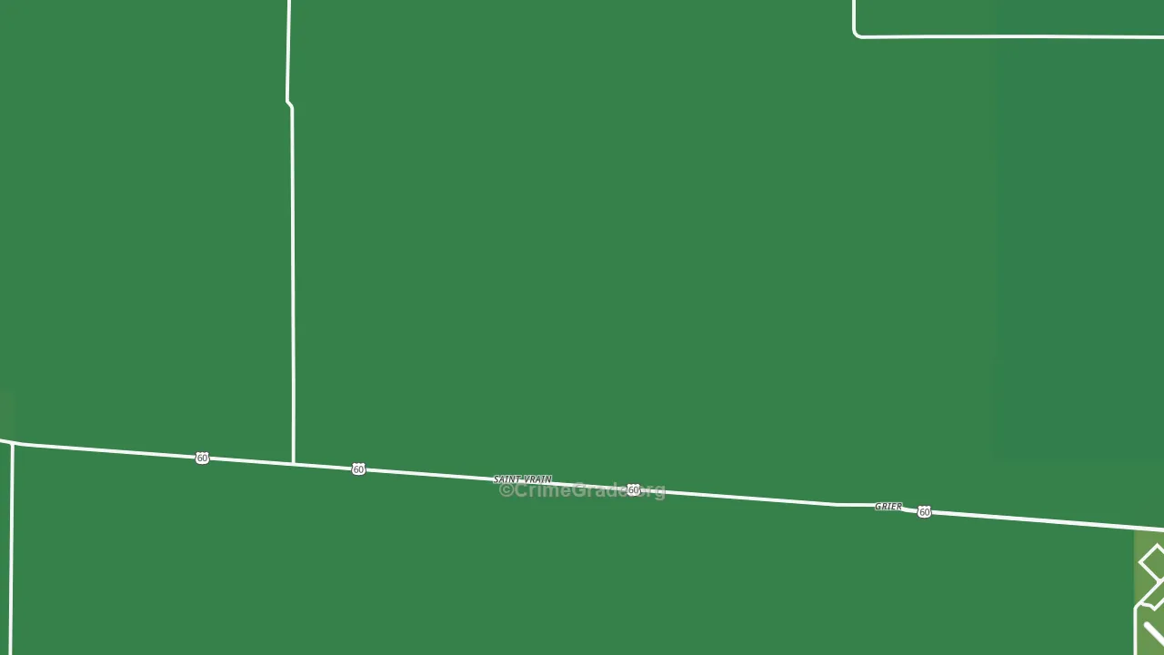 St. Vrain, NM Map of Vehicle Theft Rates