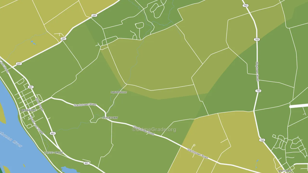 Stacktown, PA Map of Vehicle Theft Rates