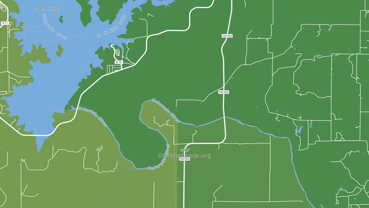 Stacy, TX Map of Vehicle Theft Rates