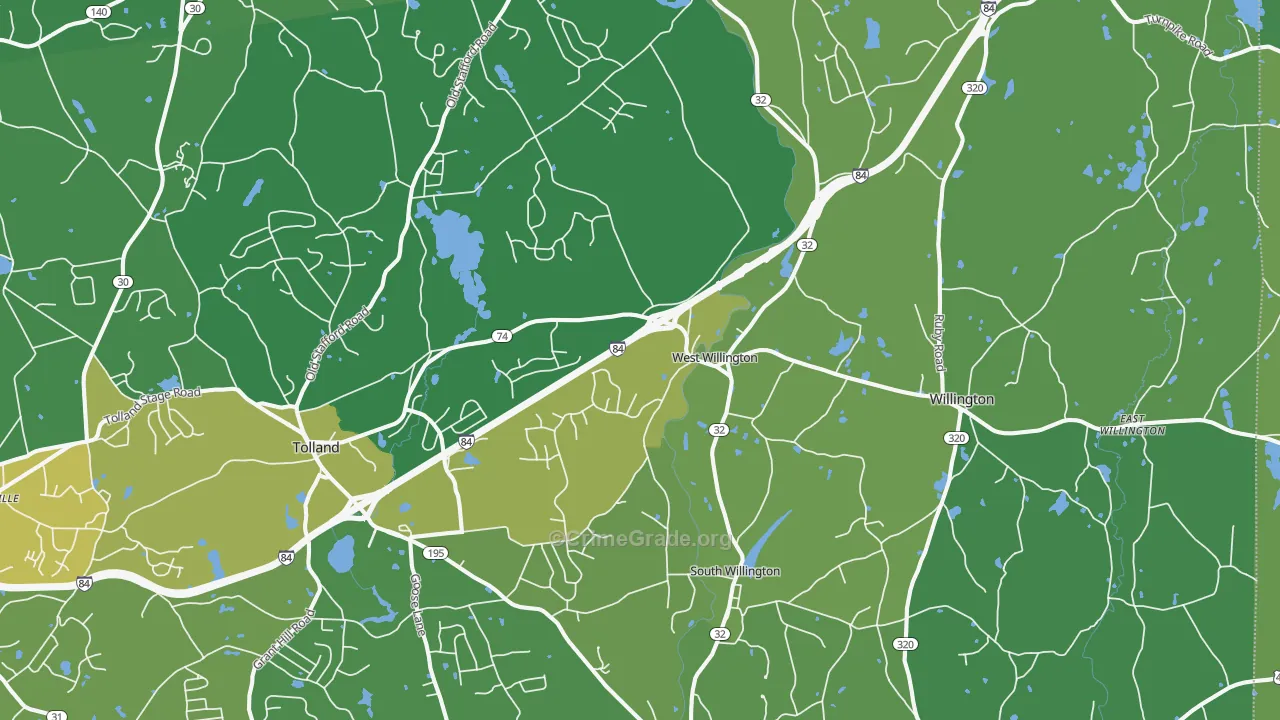 Stafford, CT Map of Vehicle Theft Rates