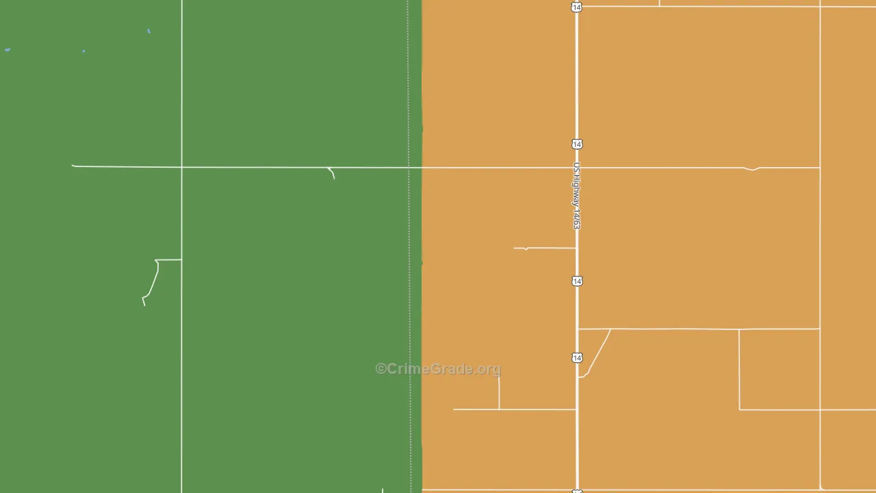 Stamford, SD Map of Vehicle Theft Rates