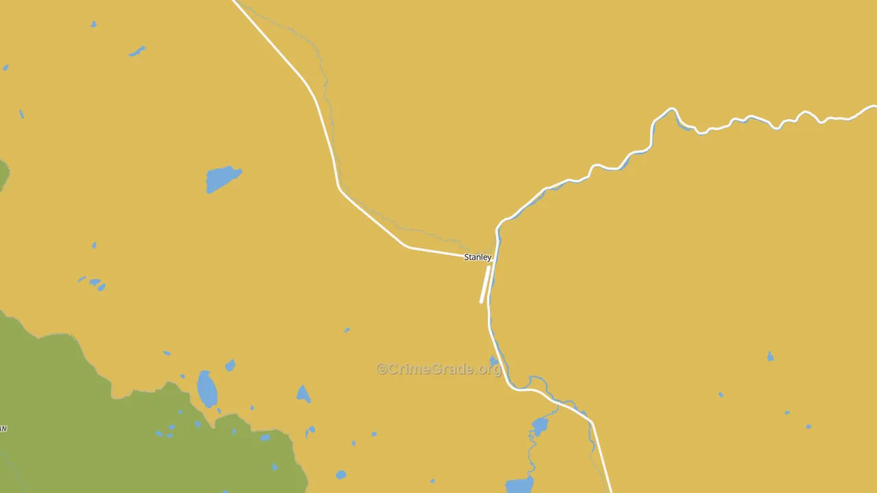 Stanley, ID Map of Vehicle Theft Rates