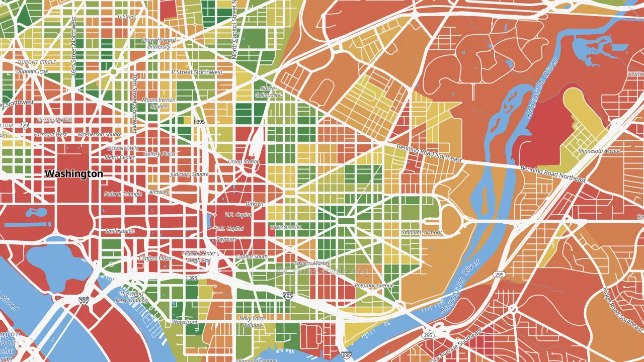 Stanton Park, Washington, DC Map of Vehicle Theft Rates