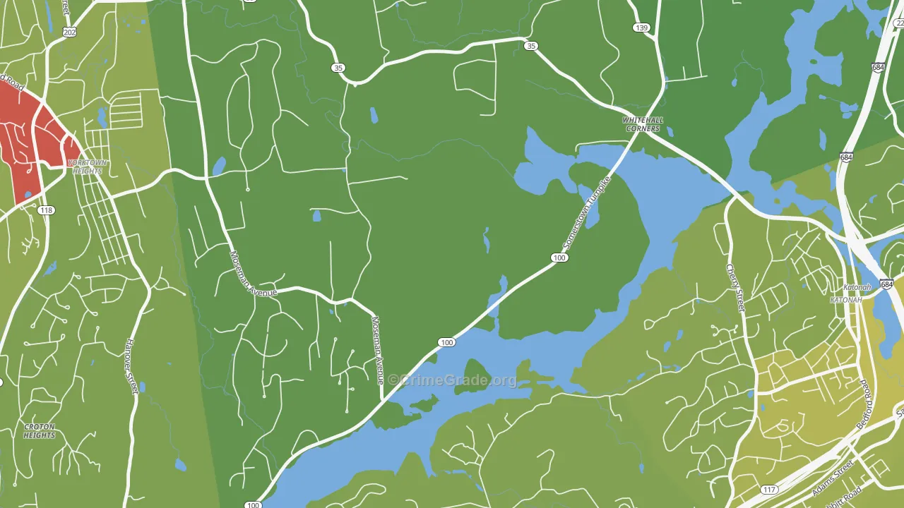 Stanwood, NY Map of Vehicle Theft Rates