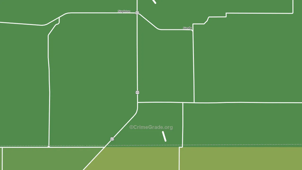 Stapleton, NE Map of Vehicle Theft Rates