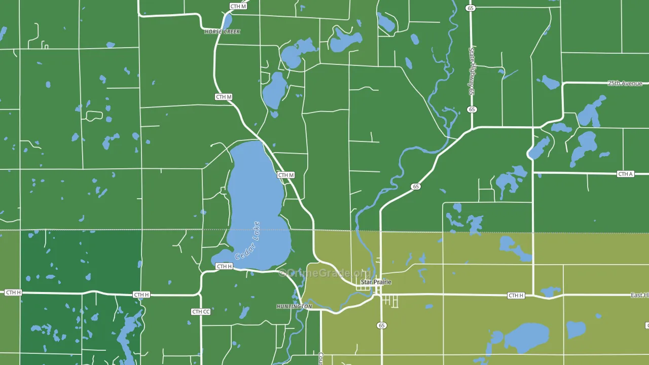 Star Prairie, WI Map of Vehicle Theft Rates