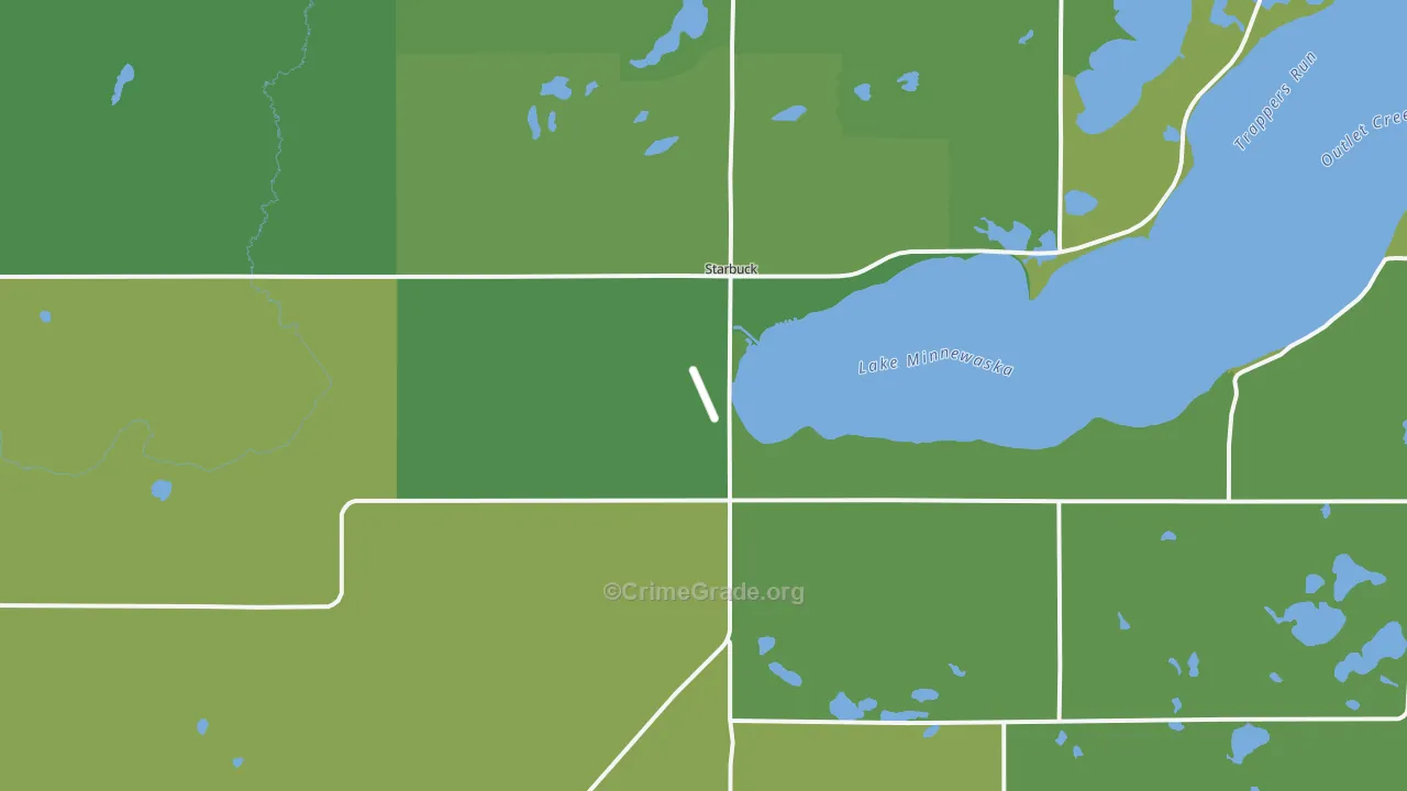 Starbuck, MN Map of Vehicle Theft Rates