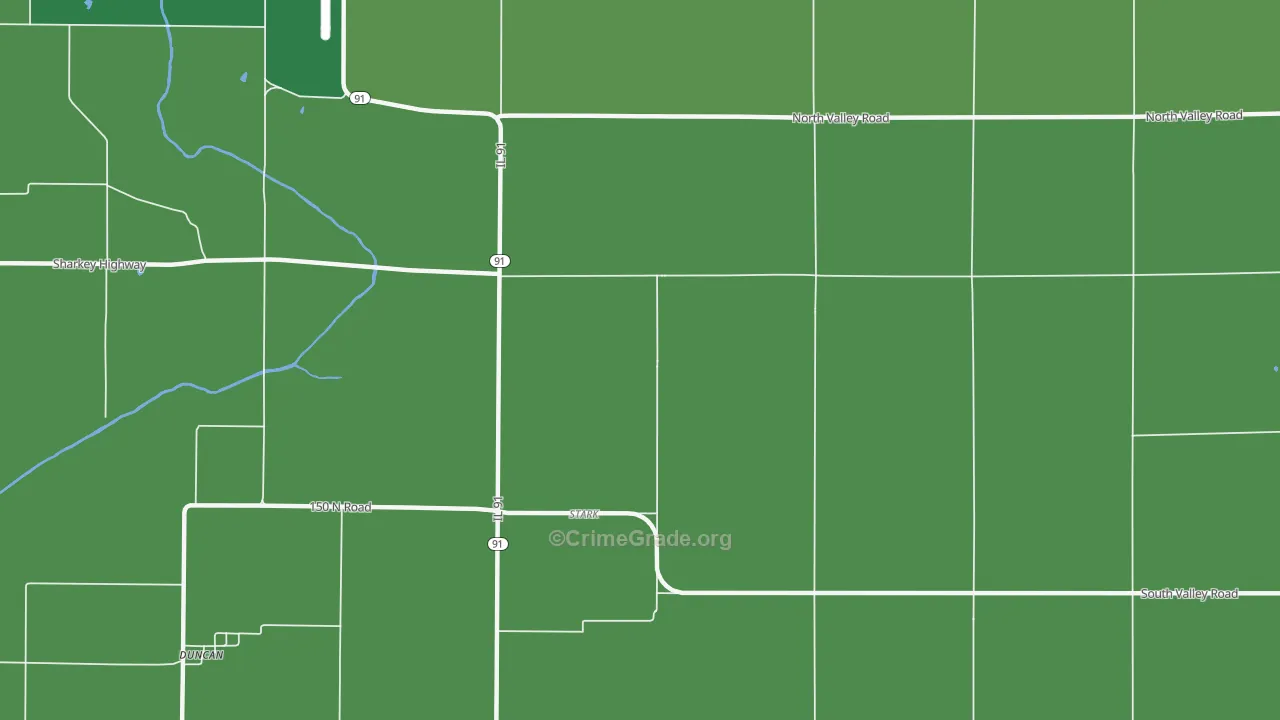 Stark, IL Map of Vehicle Theft Rates