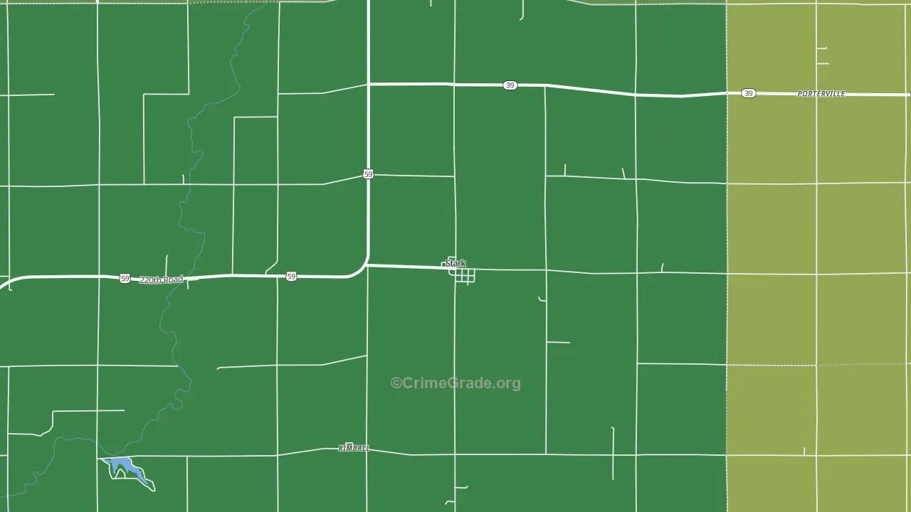 Stark, KS Map of Vehicle Theft Rates