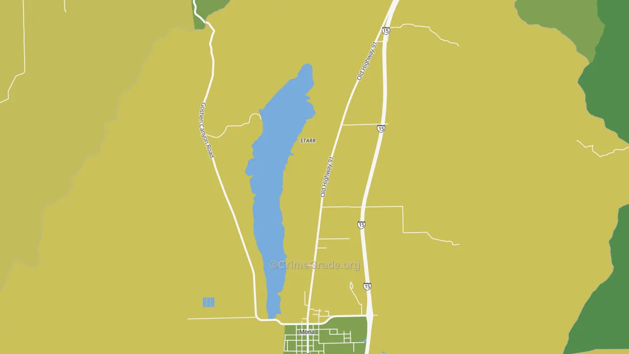 Starr, UT Map of Vehicle Theft Rates