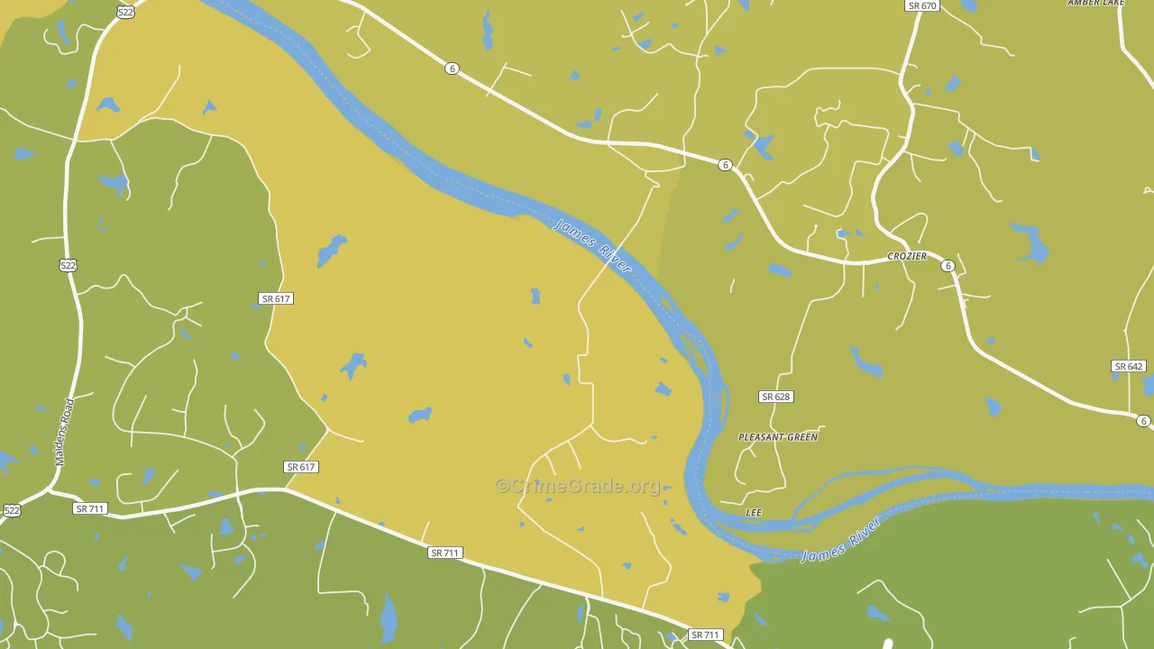 State Farm, VA Map of Vehicle Theft Rates