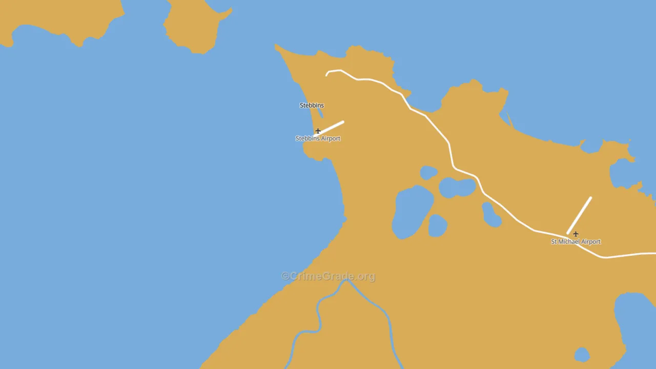 Stebbins, AK Map of Vehicle Theft Rates