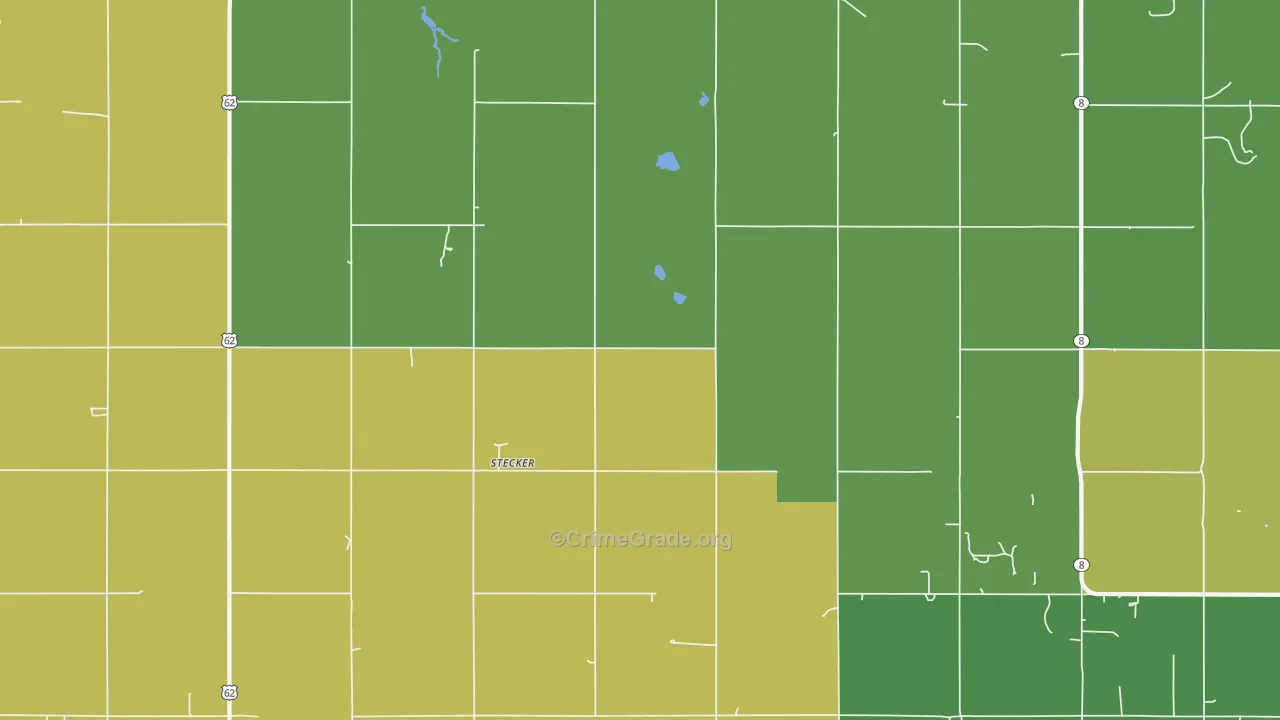 Stecker, OK Map of Vehicle Theft Rates