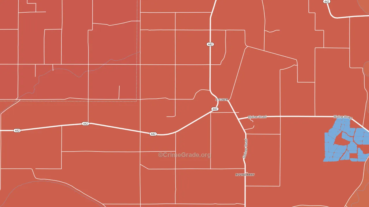 Steiner, MS Map of Vehicle Theft Rates