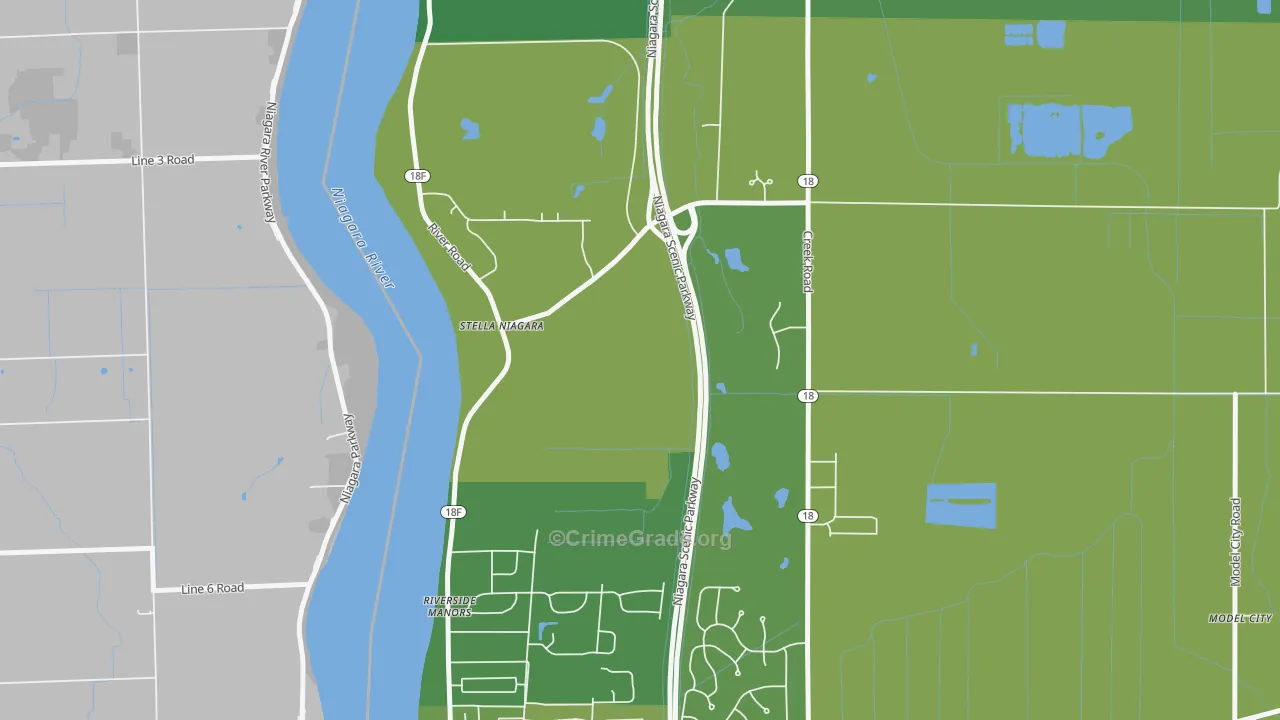 Stella Niagara, NY Map of Vehicle Theft Rates