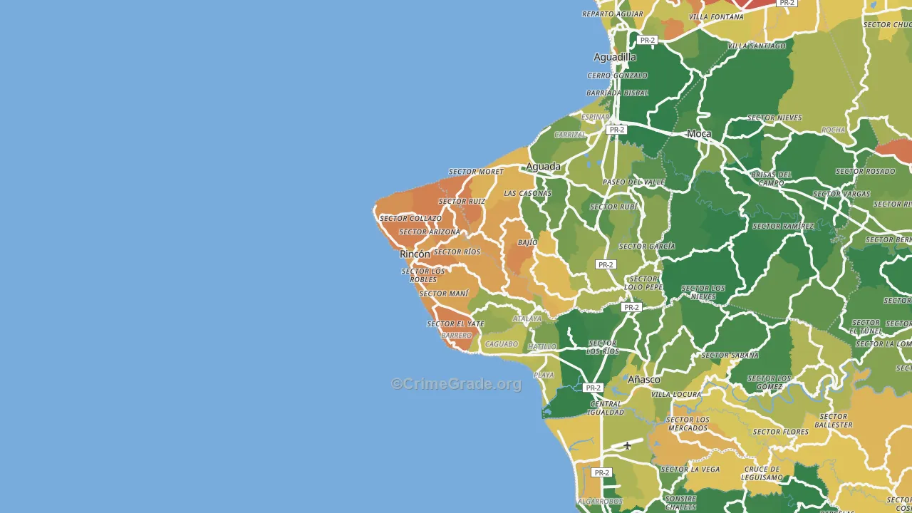 Stella Rincon, PR Map of Vehicle Theft Rates