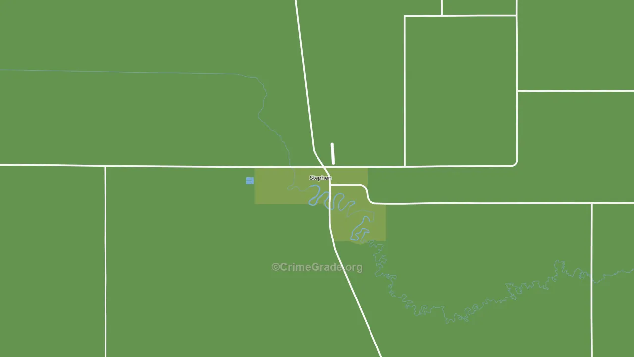 Stephen, MN Map of Vehicle Theft Rates