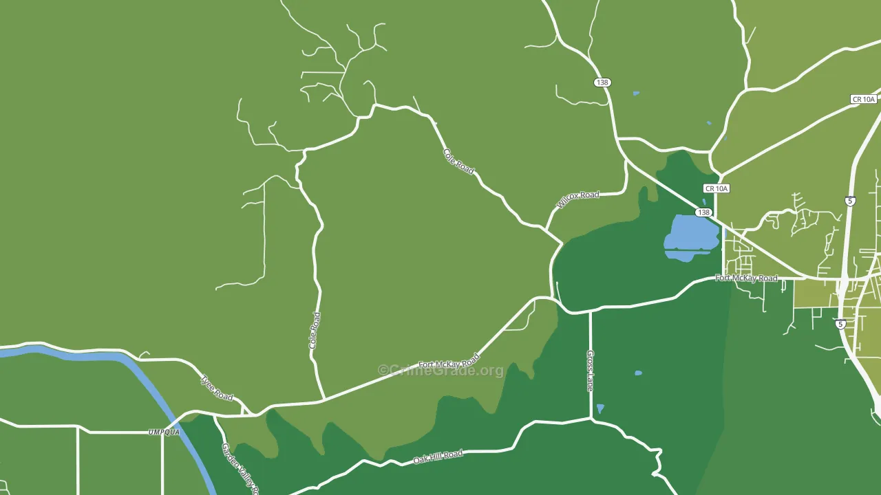 Stephens, OR Map of Vehicle Theft Rates