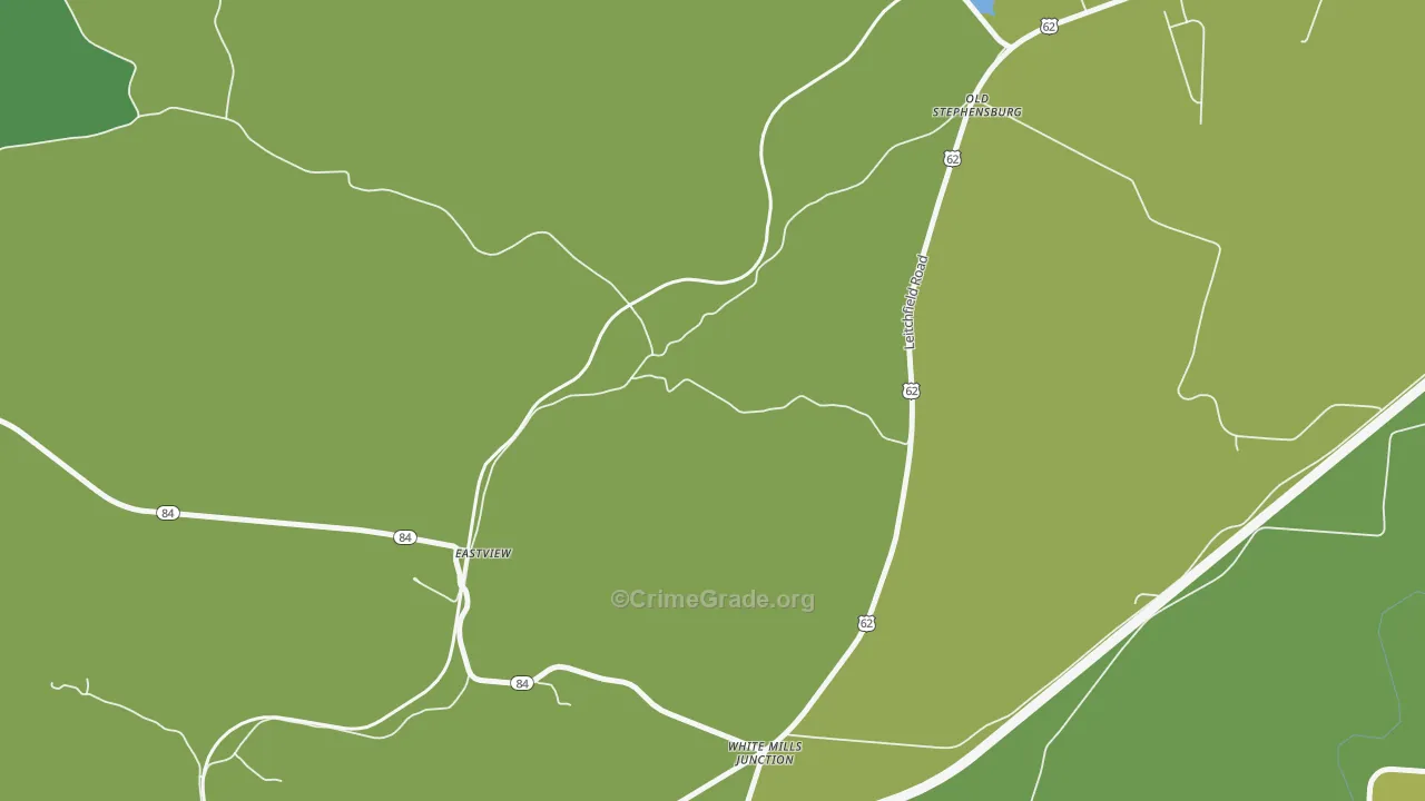 Stephensburg, KY Map of Vehicle Theft Rates