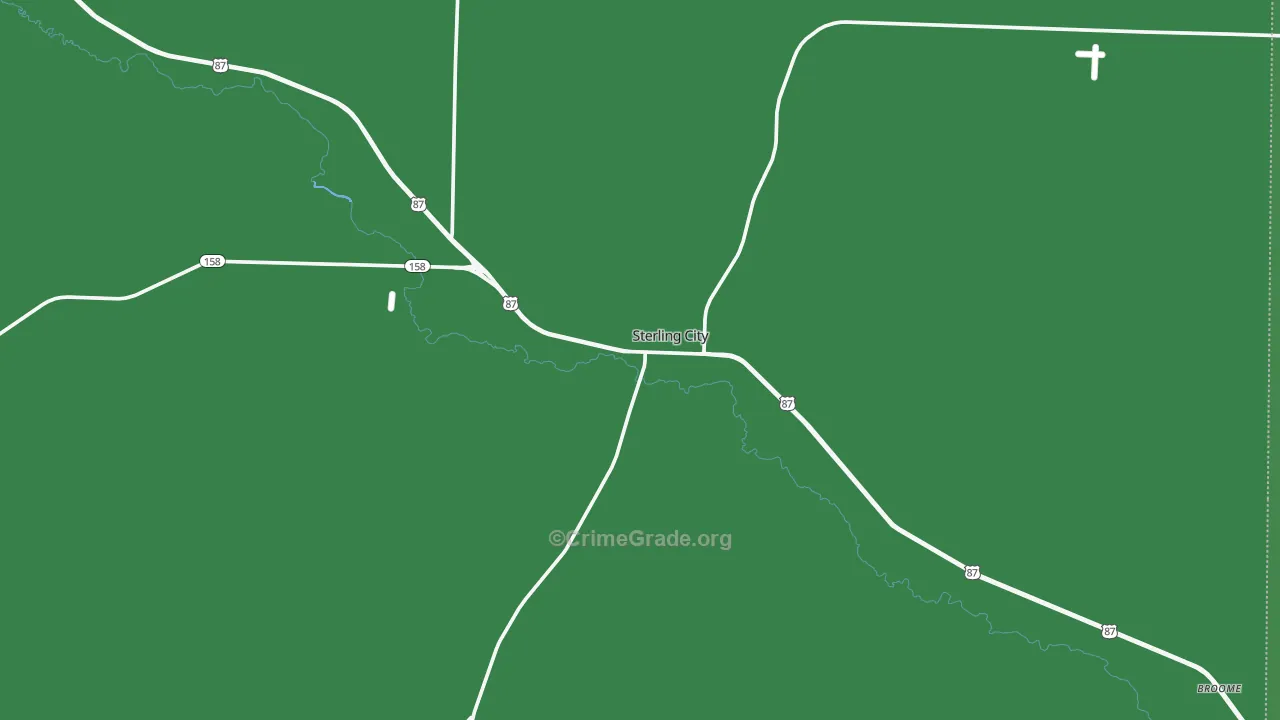 Sterling County, TX Map of Vehicle Theft Rates