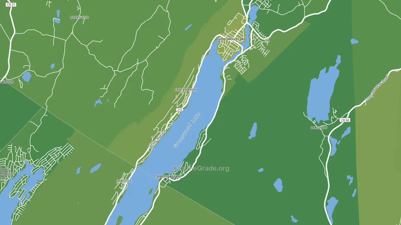Sterling Forest, NY Map of Vehicle Theft Rates