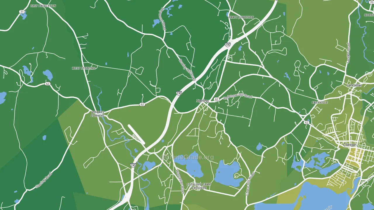 Sterling, MA Map of Vehicle Theft Rates