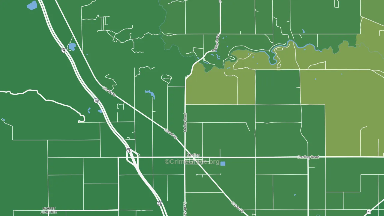 Sterling, MI Map of Vehicle Theft Rates